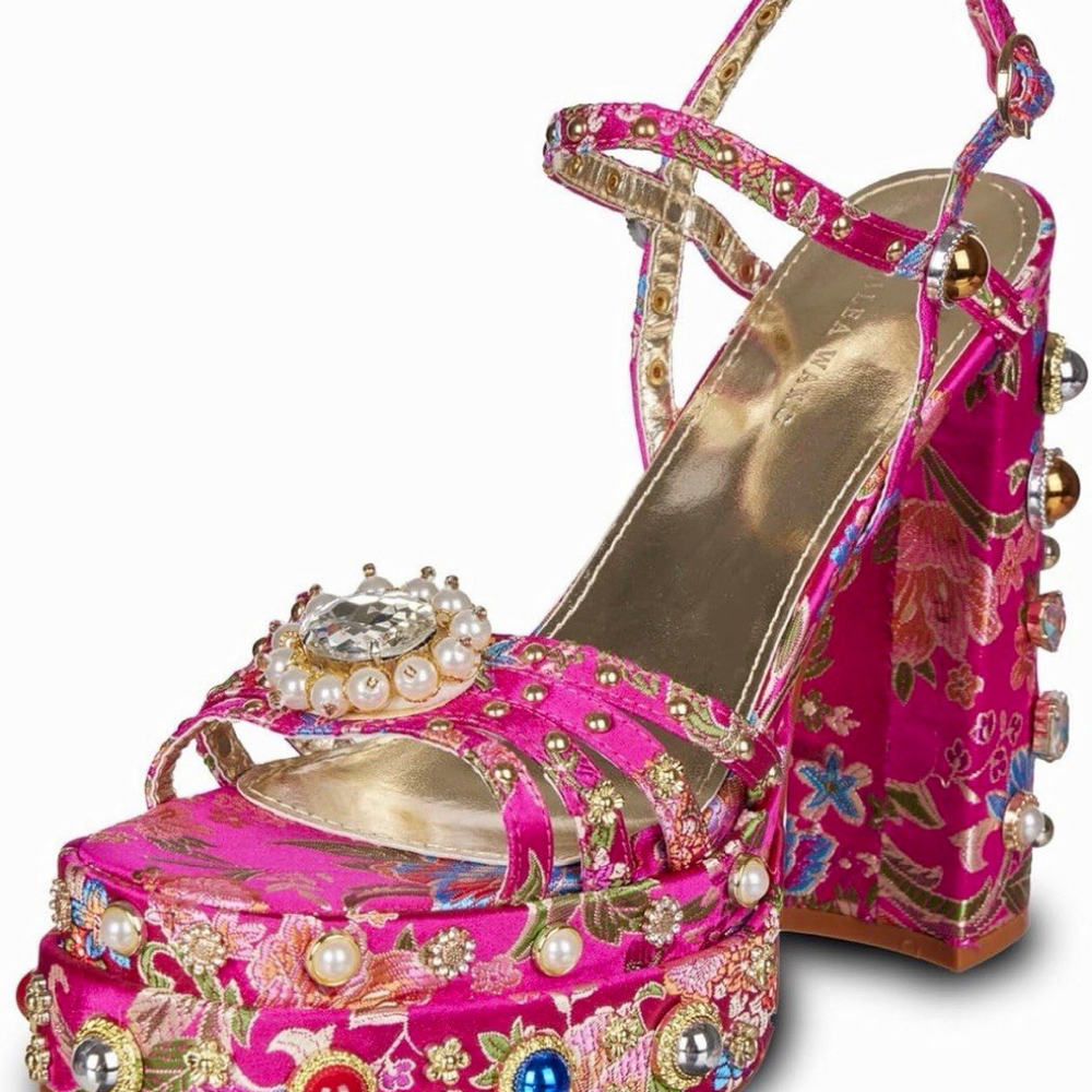 AZALEA WANG Annie Platform Sandals Strap 8.5